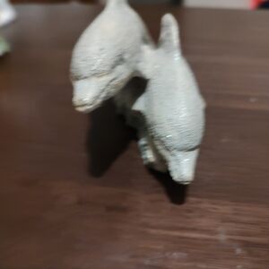 Elegant Gray Dolphin Sculpture